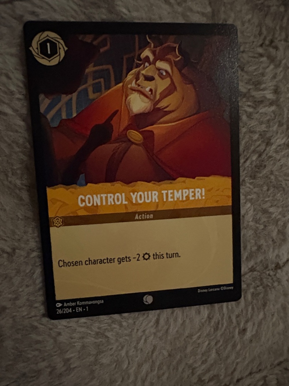 Disney Lorcana Control Your Temper 26/204 The First Chapter